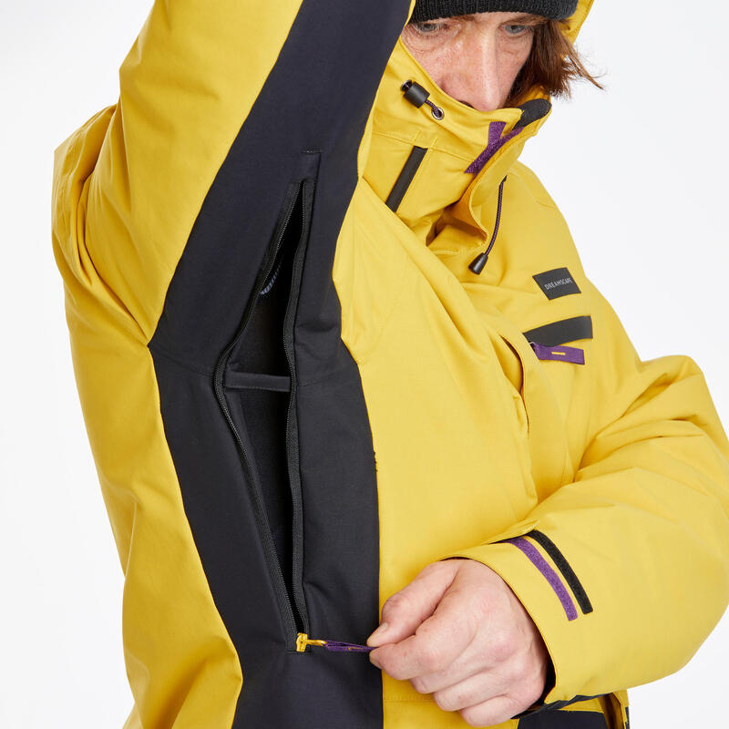 Casaco de Snowboard SNB 100 Homem Amarelo