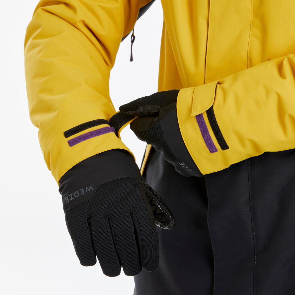 Pánska snowboardová bunda 100 žlto-čierna