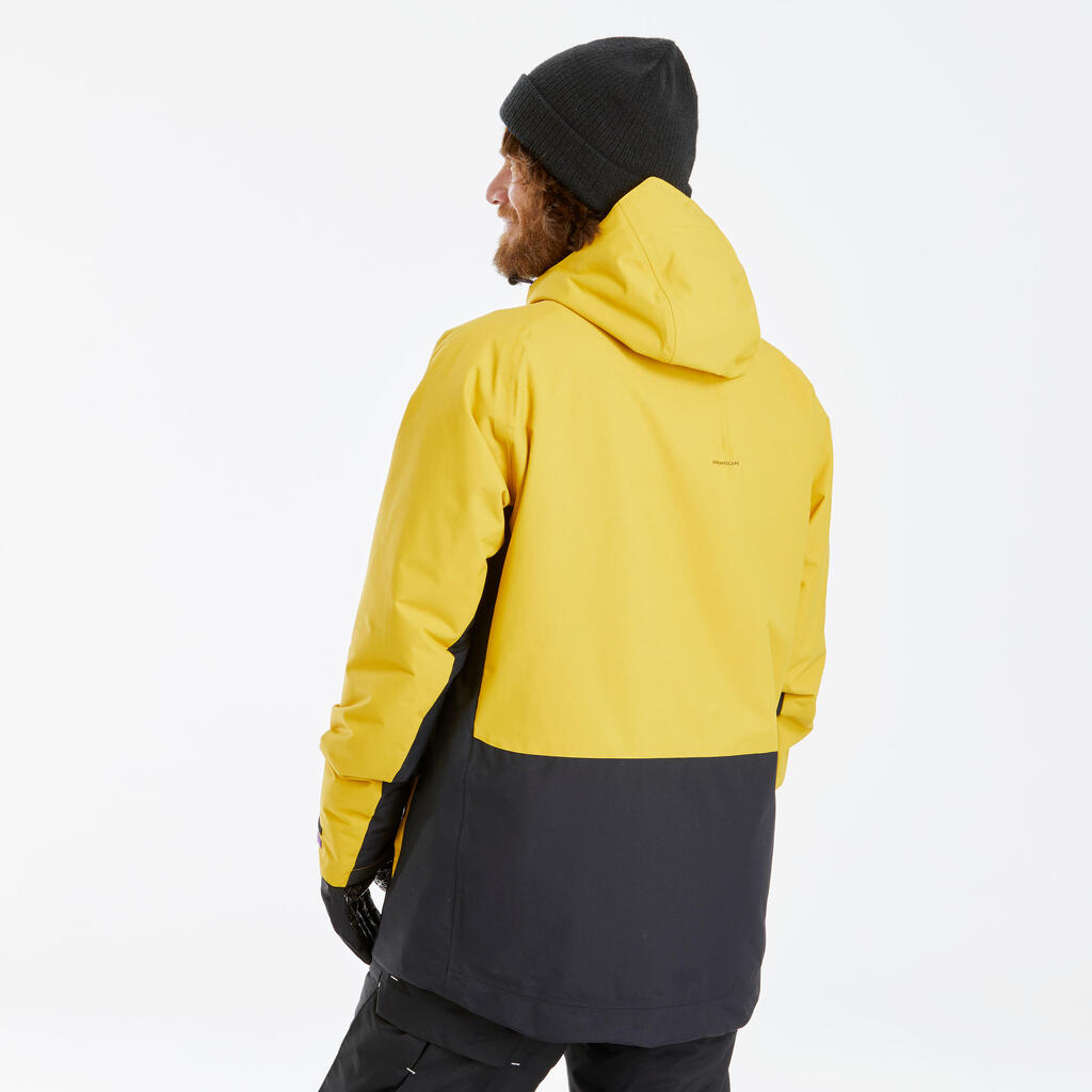 Men's Snowboard Jacket - SNB 100 Yellow/Black