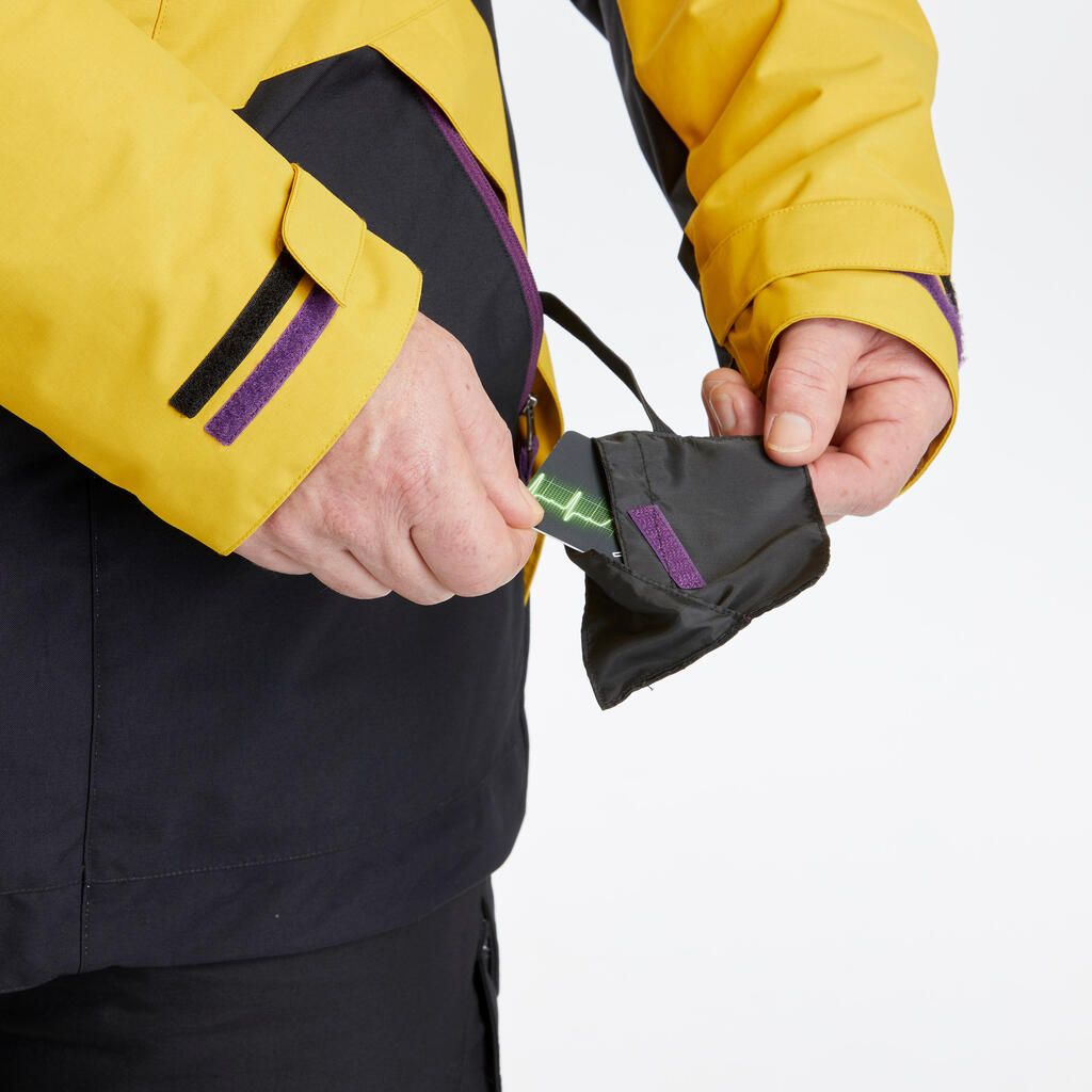 Vīriešu snovborda un slēpošanas jaka “SNB JKT 100”, dzeltena