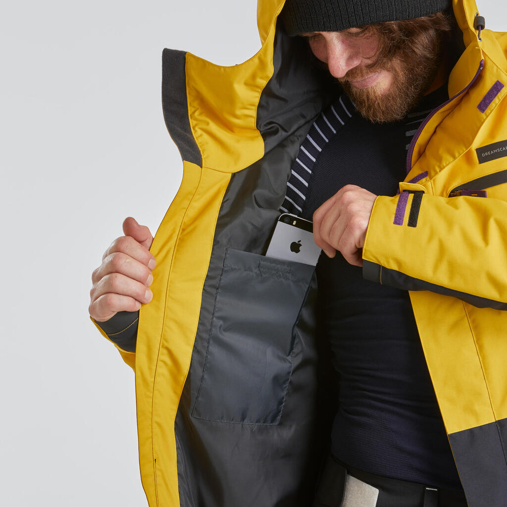 Men's Snowboard Jacket - SNB 100 Yellow/Black
