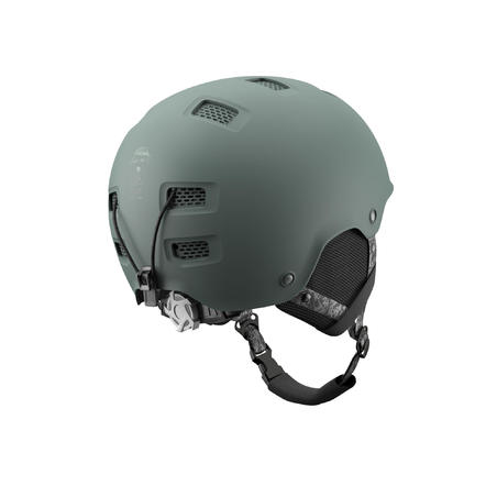 Шлем для лыж и сноуборда для взрослых/детей зеленый хаки H-FS 300