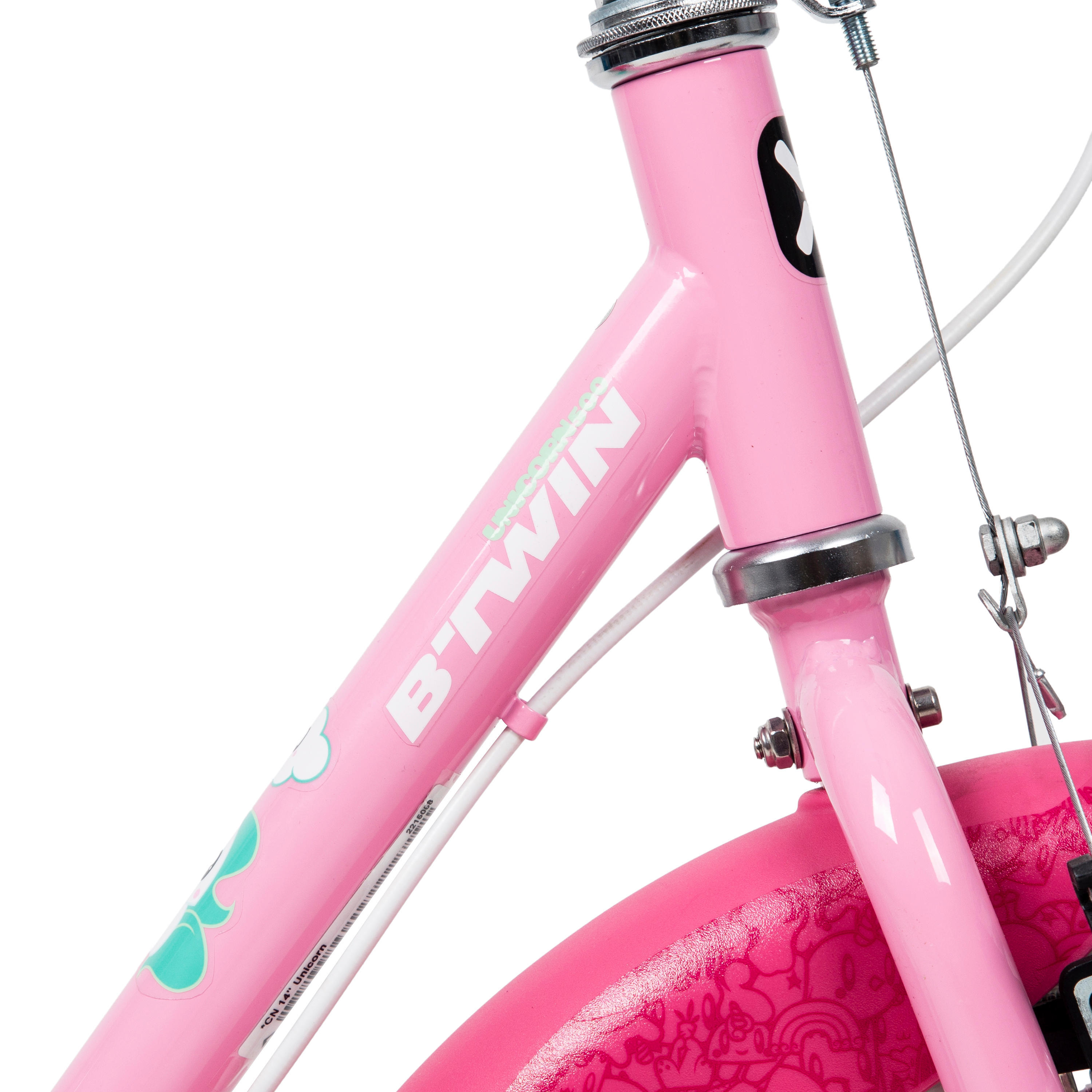 Kids' 3 - 5 Years 14" Unicorn Bike - HYC 500 Pink - BTWIN