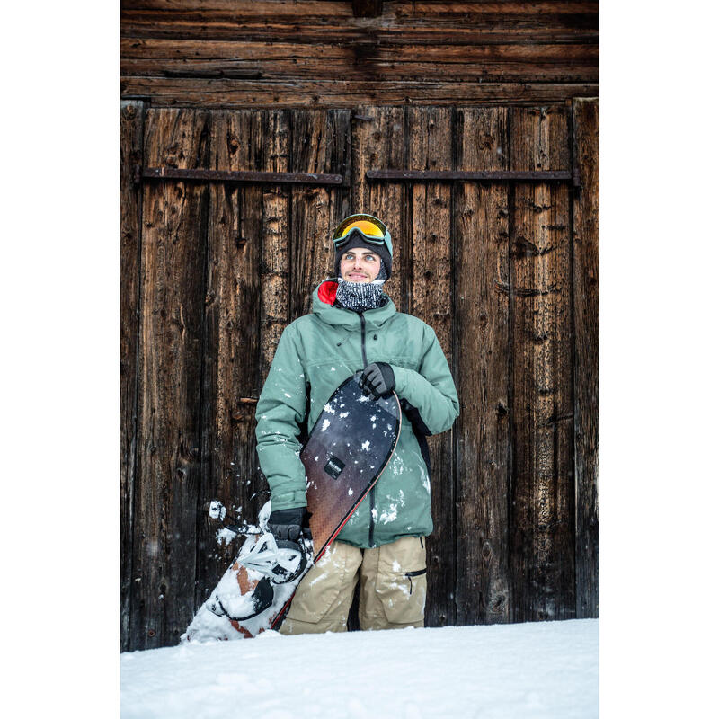Veste de Snowboard et de ski Homme SNB JKT 500 Vert Kaki