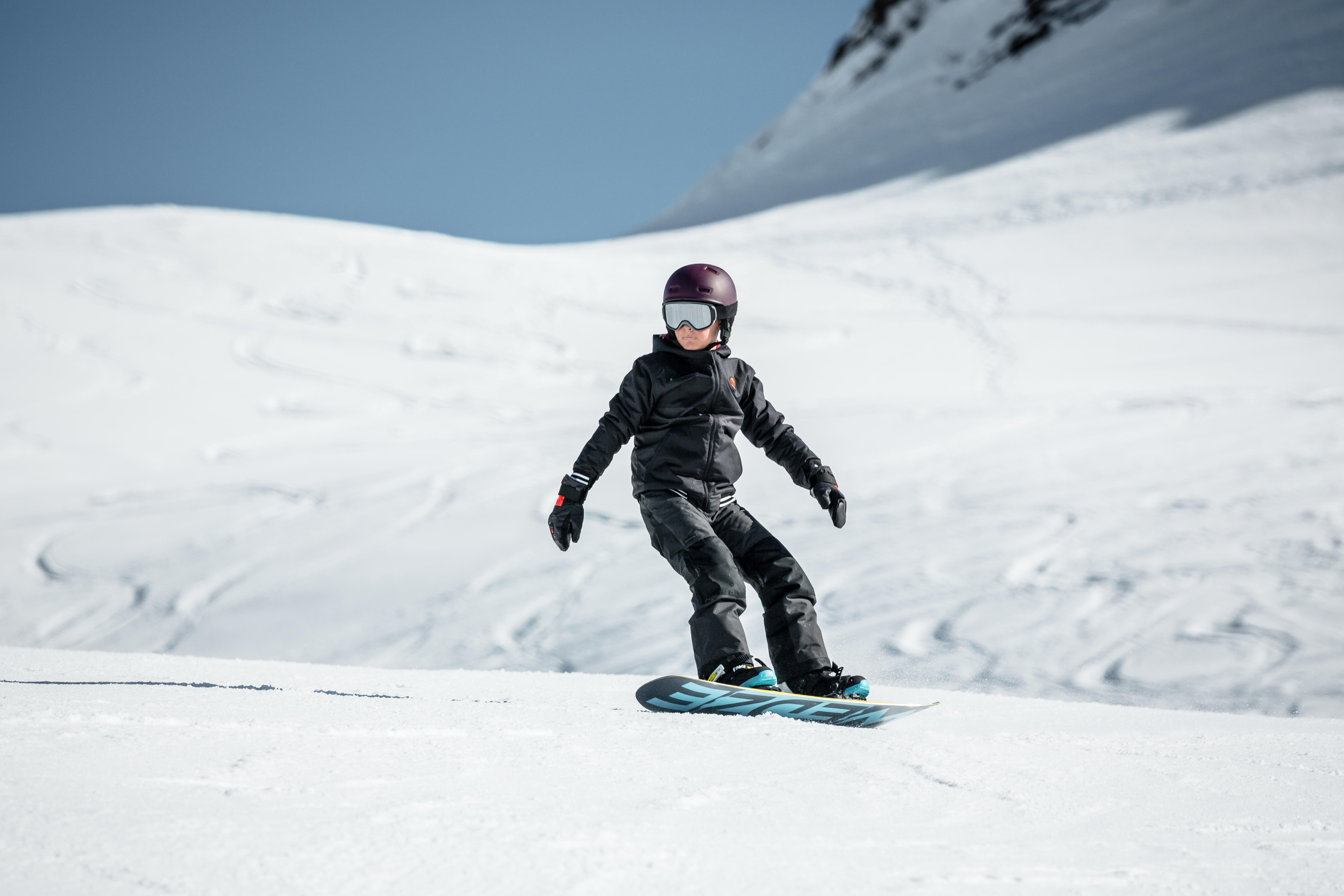 Kids’ Winter Jacket - Snowboarding 100 Black - DREAMSCAPE