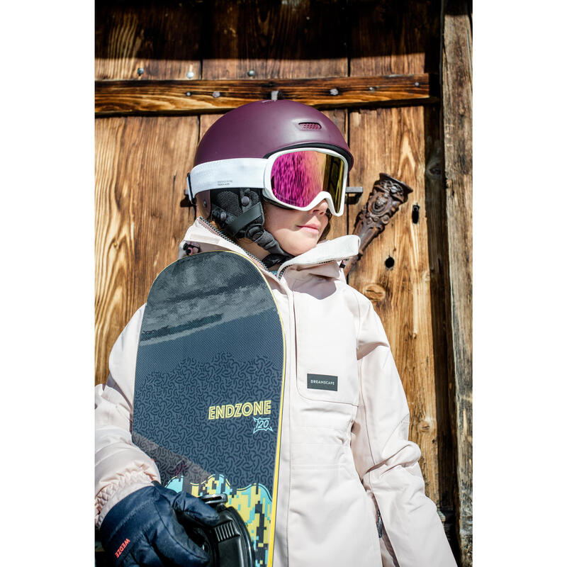 Giacca snowboard bambina 500 rosa