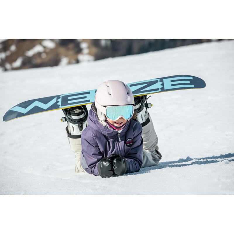 Salopette de snowboard enfant résistante - Bib 500 fille - beige