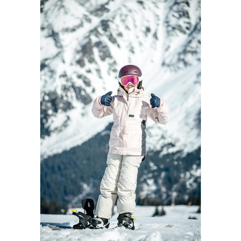 Giacca snowboard bambina 500 rosa