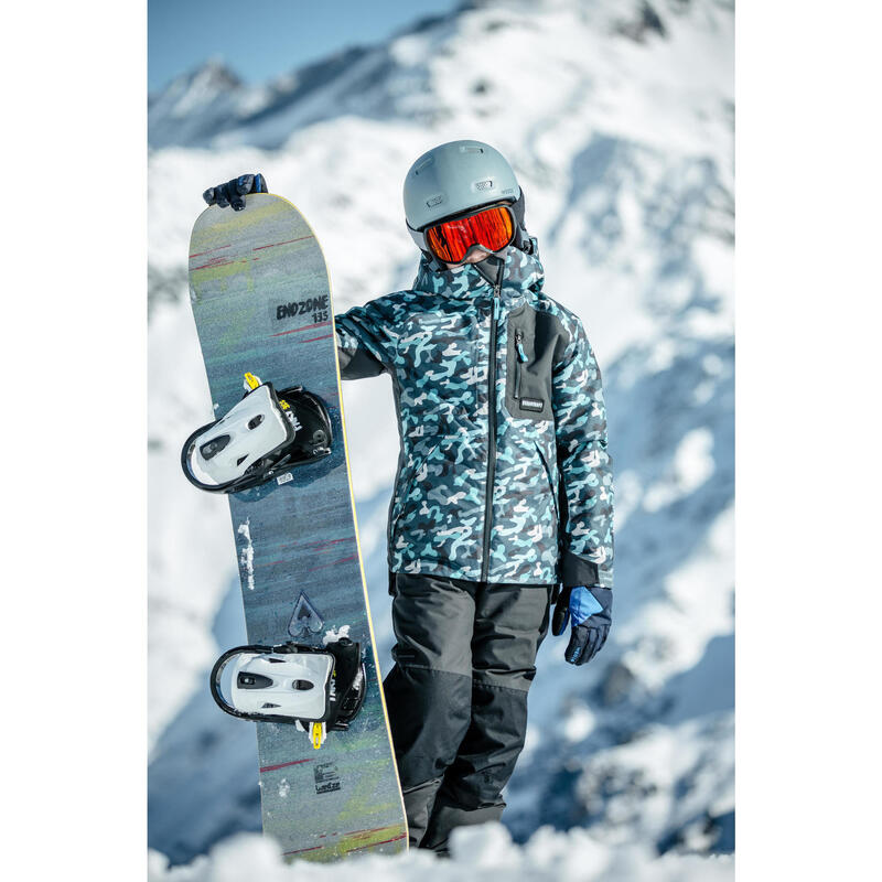 Chlapecké snowboardové kalhoty Bib 500 černé