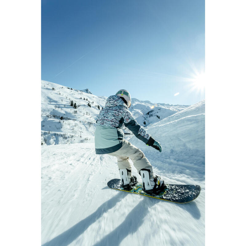 Gyerek snowboardkabát, 500-as, kék, mintás