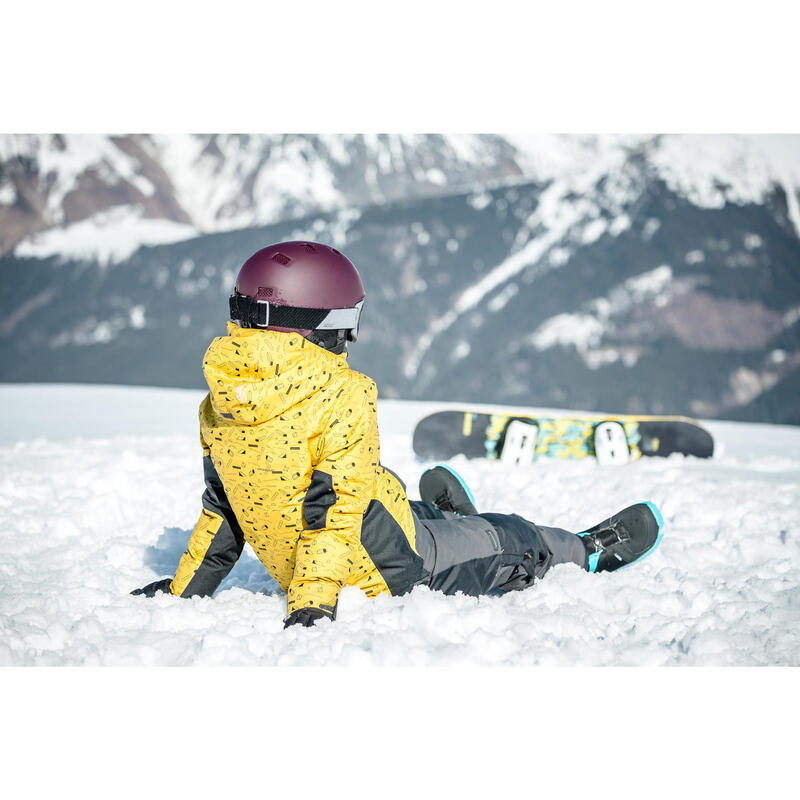 Giacca snowboard bambino SNB 500 gialla e nera