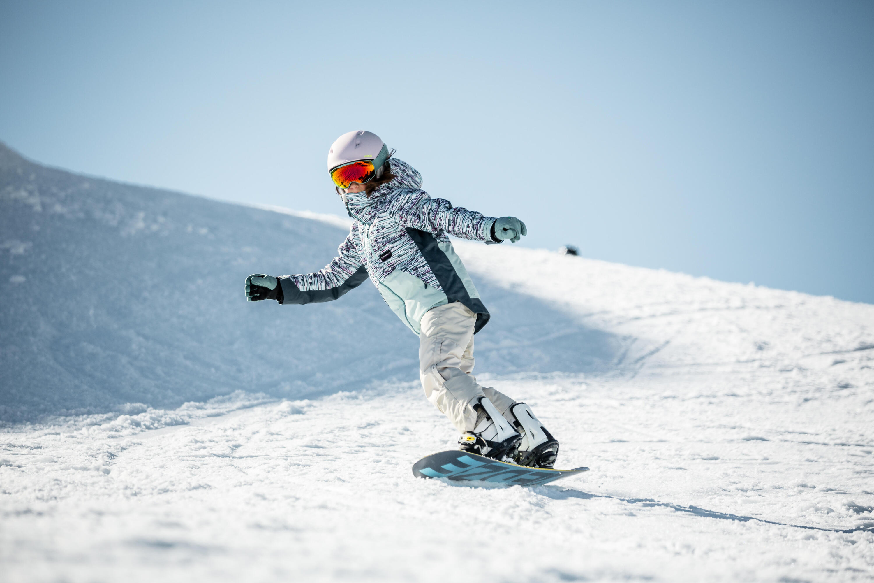 Kids’ Durable Snowboard Salopettes - Bib 500 Girl - Beige 3/18