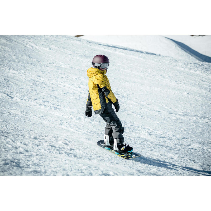 Snowboardjacke Skijacke Kinder - SNB 500 Grafik gelb 