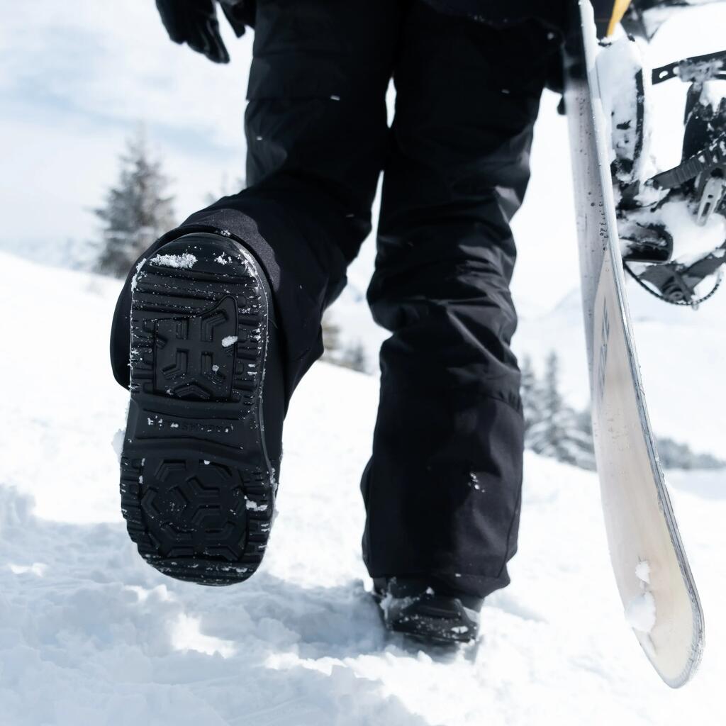 Γυν. μπότες snowboard με διακόπτη ρύθμισης, μέτρια σκληρότητα- ALLROAD 500 μαύρο