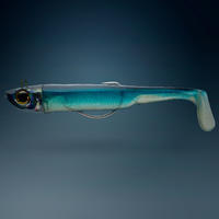COMBO leurres souples shad texan anchois ANCHO 120 30 gr bleu/orange pêche en mer