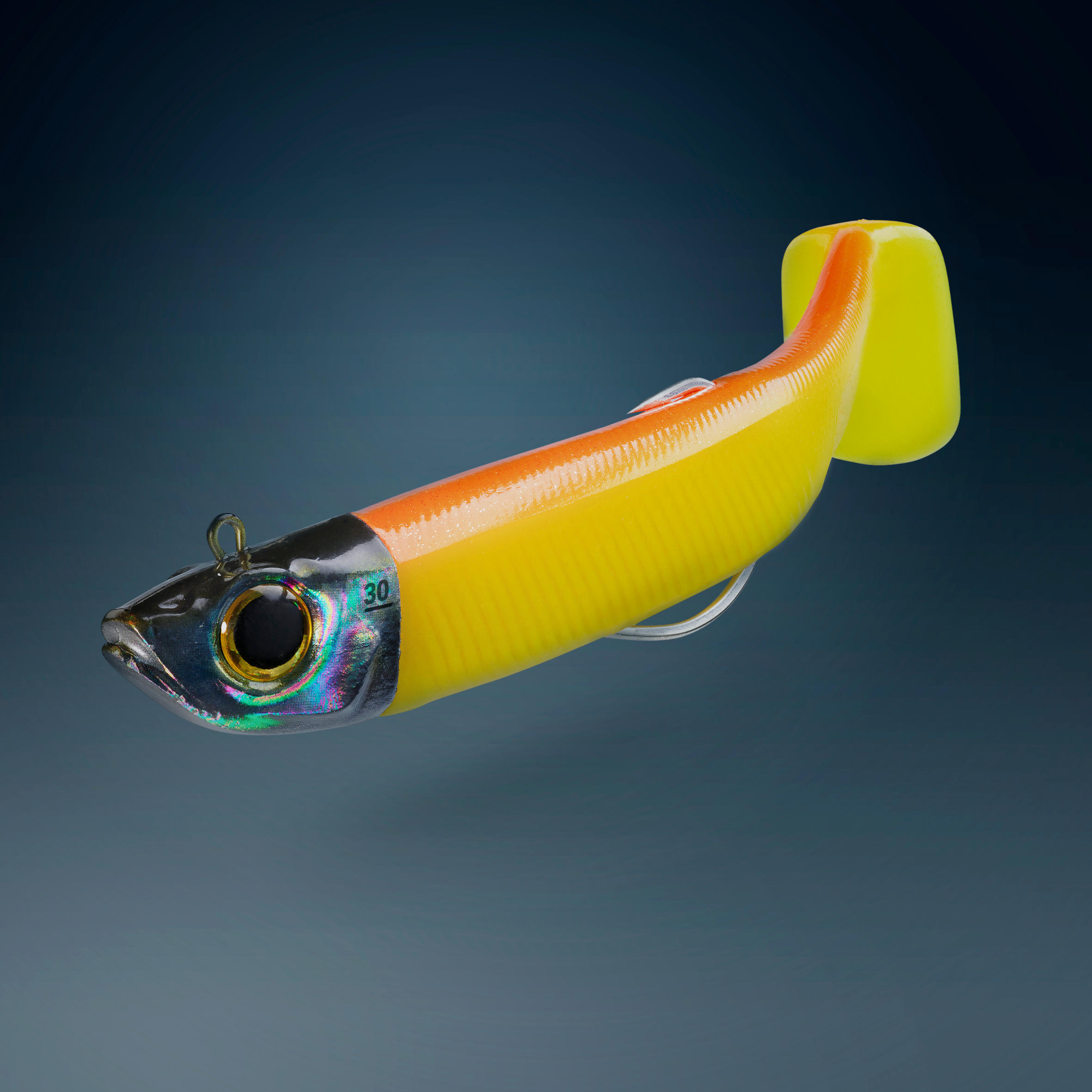 Kit artificiali morbidi shad texan acciuga pesca mare ANCHO 120 30 g arancione 3/4