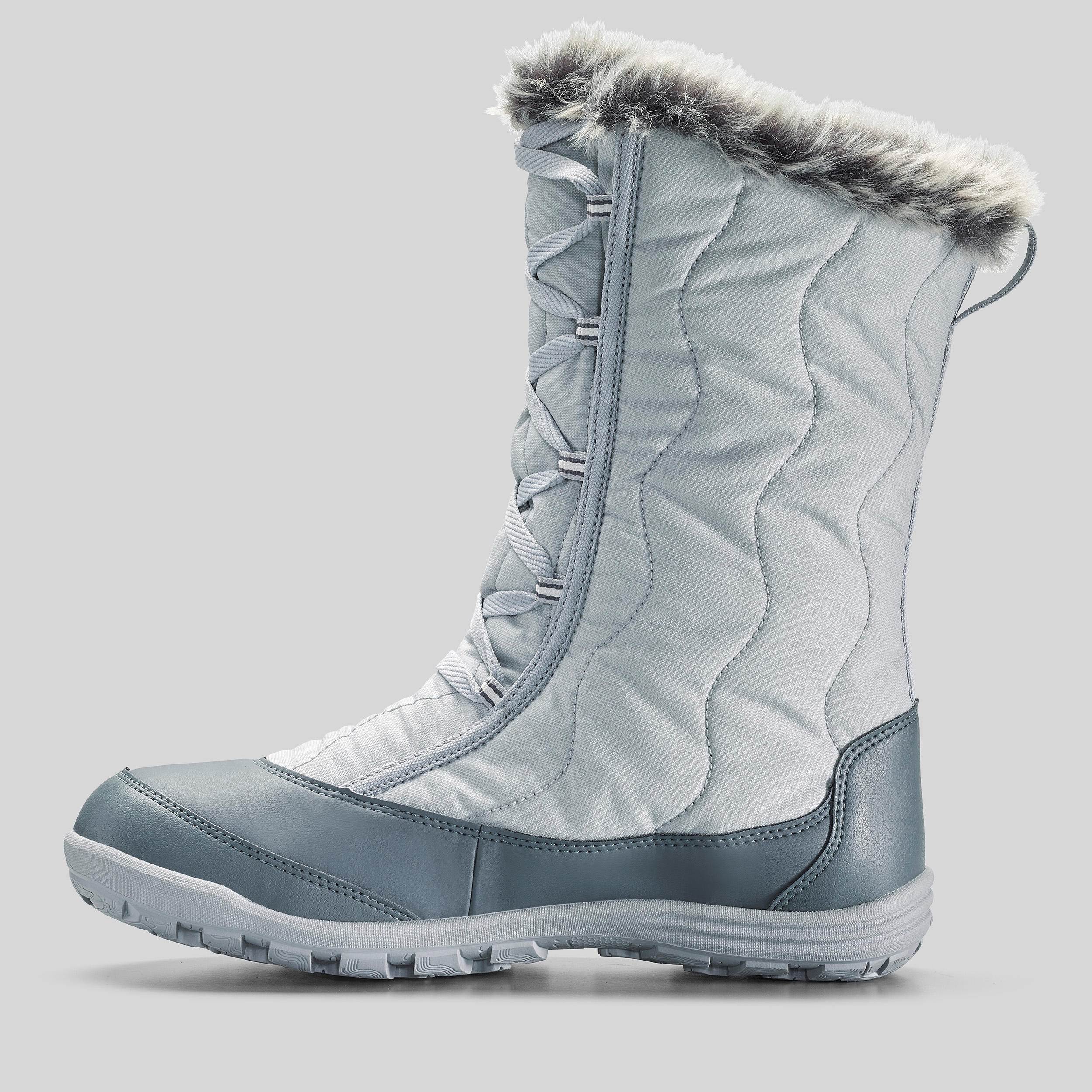 Women's Warm Waterproof Snow Lace-Up Boots - SH500 X-WARM 5/6