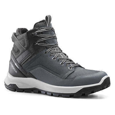 Warme waterdichte leren wandelschoenen voor heren sh500 x-warm