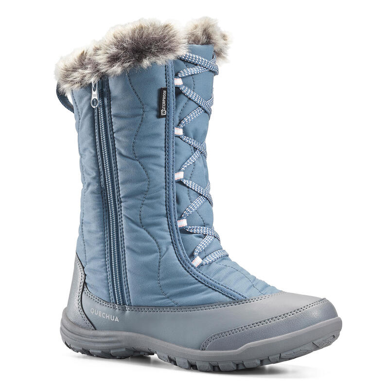 BOTTES DE NEIGE CHAUDES IMPERMÉABLES DE Randonnée-SH500 X-WARM ZIP- ENFANT 30-38