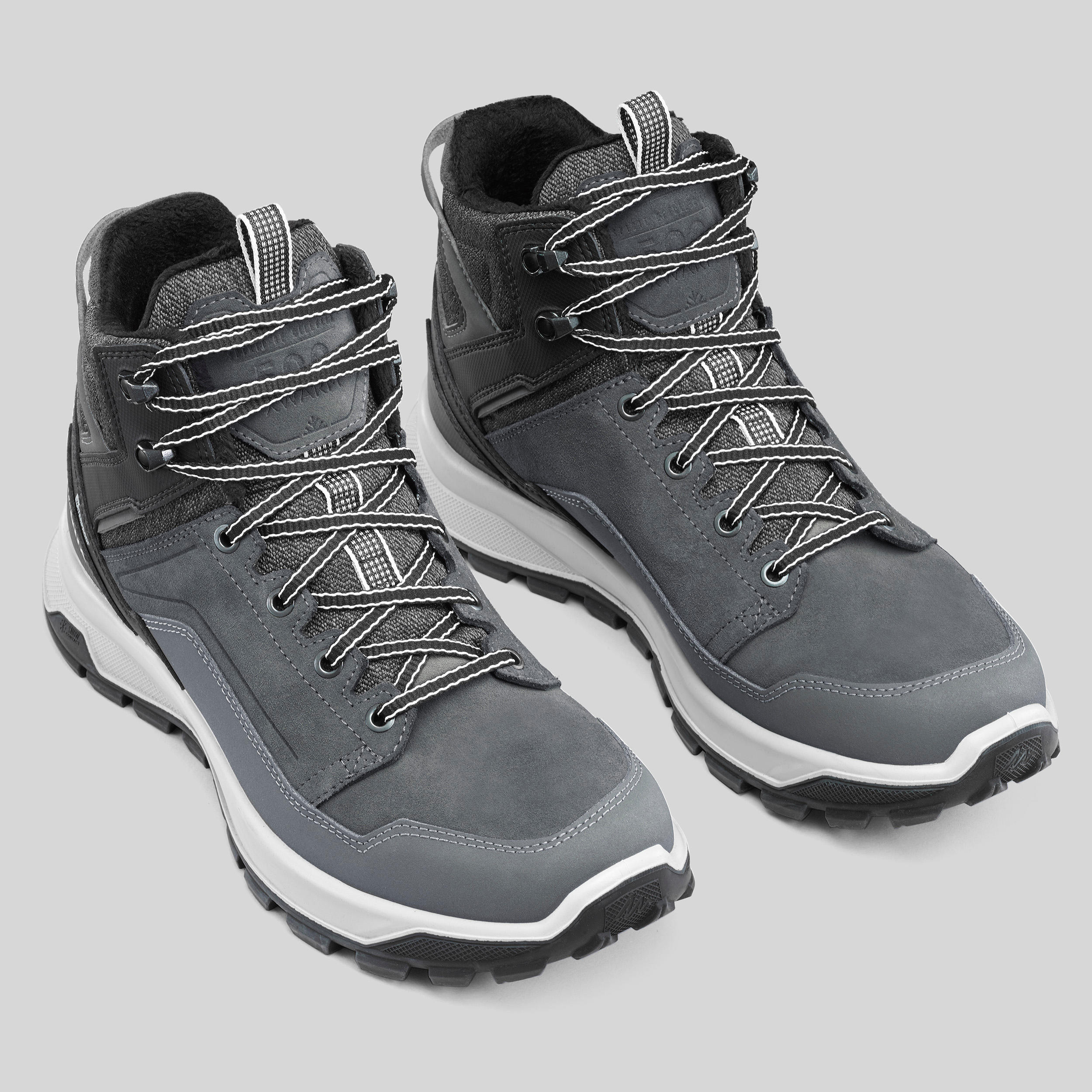 Chaussures de randonnée imperméables hommes - SH 500 X-WARM gris - QUECHUA