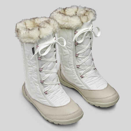 Kids’ Warm Waterproof Hiking Snow Boots SH500 X-Warm Zip Sizes 11.5 - 5.5
