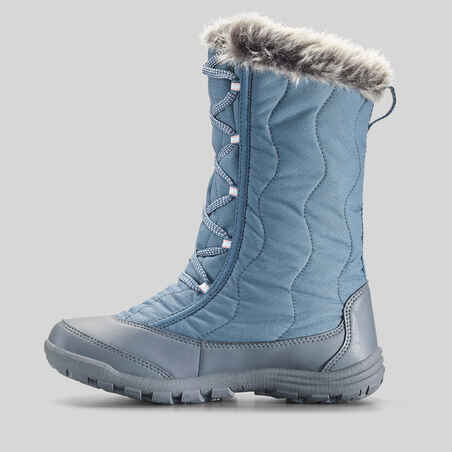 Kids’ Warm Waterproof Hiking Snow Boots SH500 X-Warm Zip Sizes 11.5 - 5.5