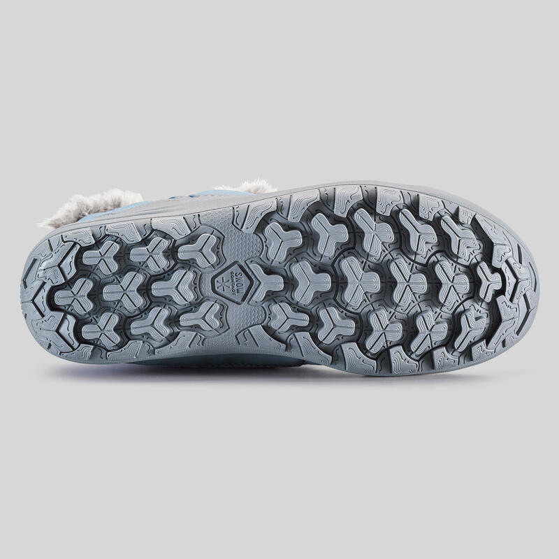 Gyerek hótaposó túrázáshoz SH500 X-Warm, vízhatlan, 30-38-as méret, cipzáros, fehér