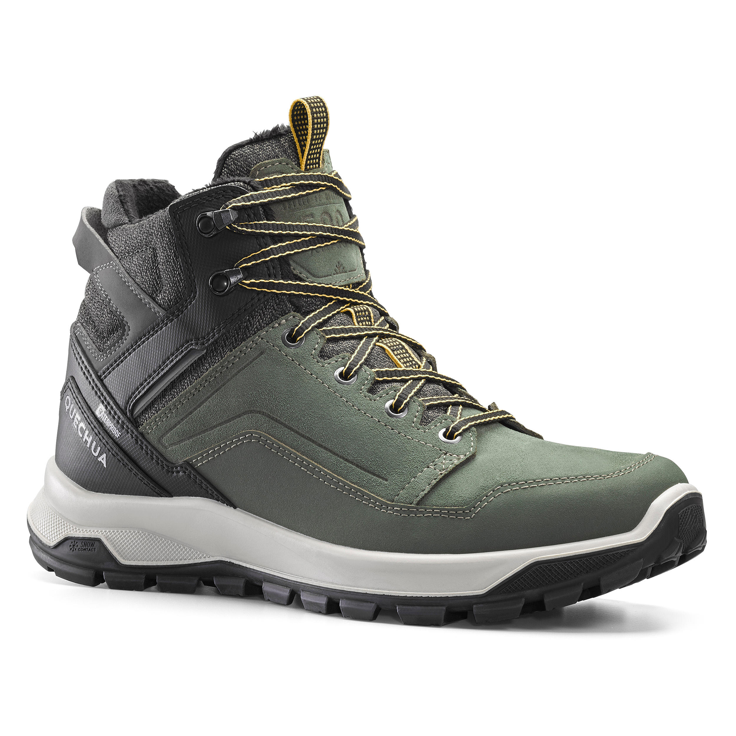 Warme waterdichte lederen wandelschoenen voor heren SH500 X-WARM | QUECHUA  | Decathlon.nl