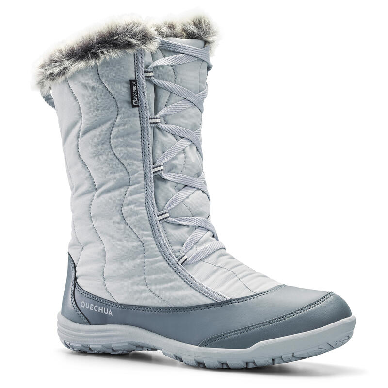 Cizme cu șiret Călduroase Impermeabile iarnă/drumeţie zăpadă SH500 X-WARM Damă