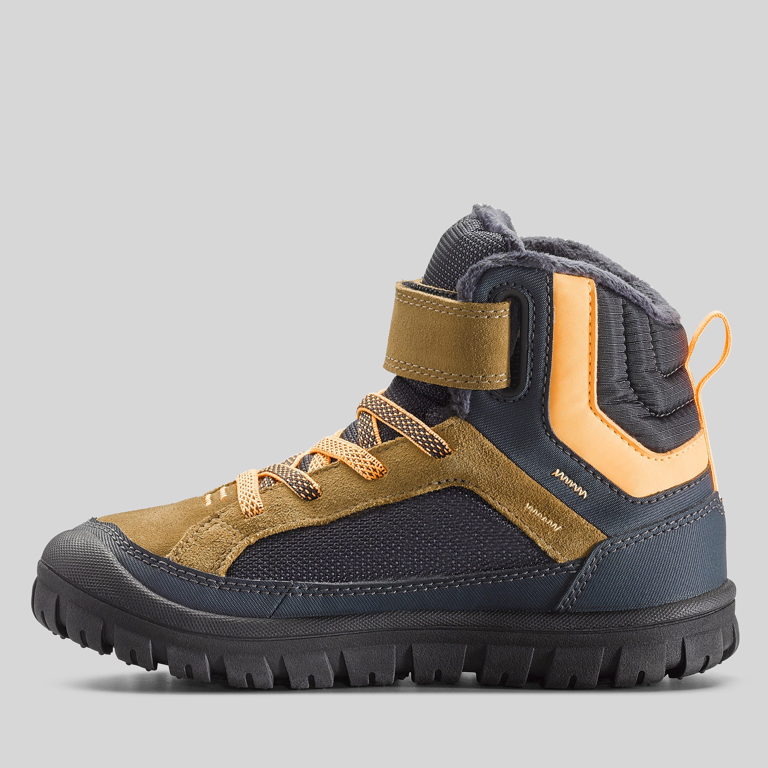 Kids’ Warm Waterproof Hiking Boots SH500 Warm Riptab Size 10 - 13.5 2/4