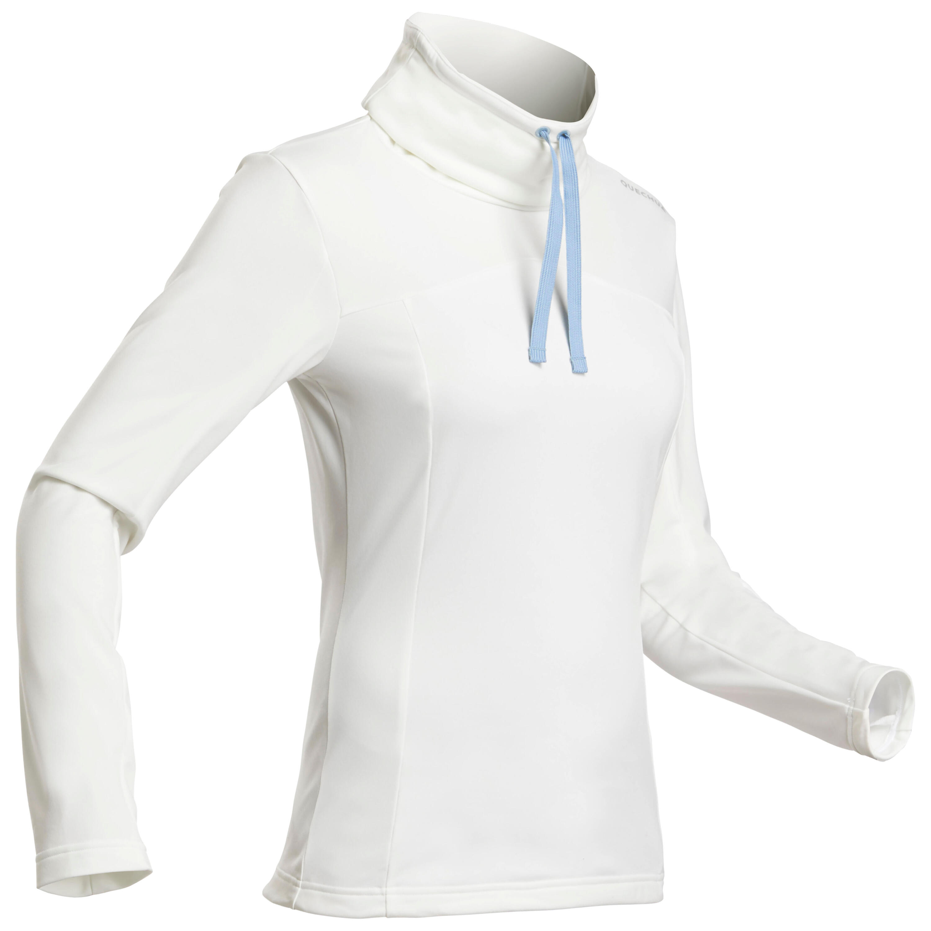 Women’s Long-sleeved Warm Hiking T-shirt - SH100 WARM 1/4