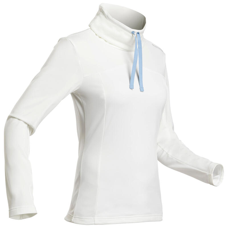 Camisola Quente de Caminhada SH100 Warm - Mulher - Branco