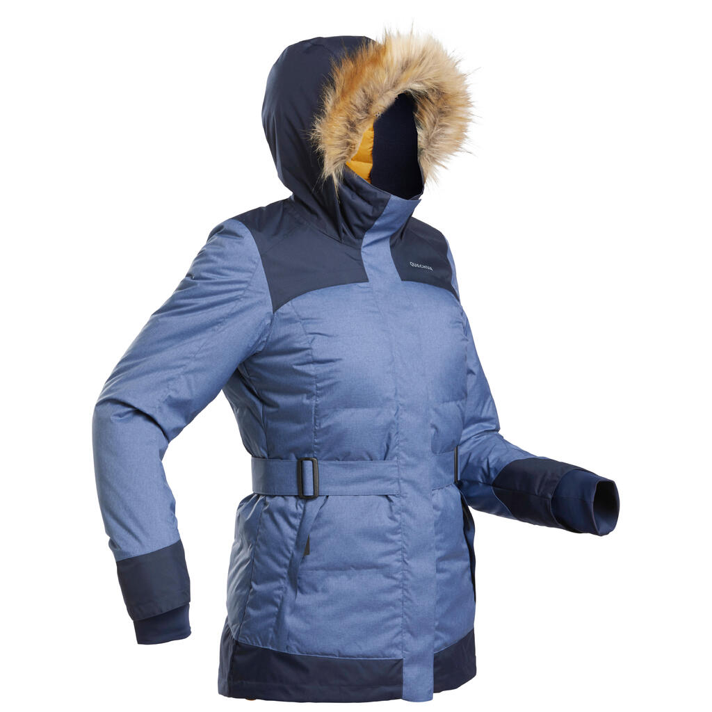 Parka light chaude imperméable de randonnée -SH500 X-WARM -15°C - femme