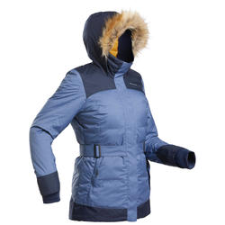 Giacca montagna donna SH500 X- WARM LIGHT azzurra