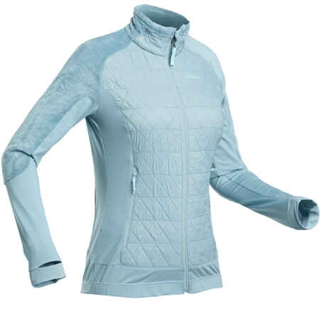 Women's Snow Hiking Hybrid Warm Fleece Jacket SH900 X-Warm