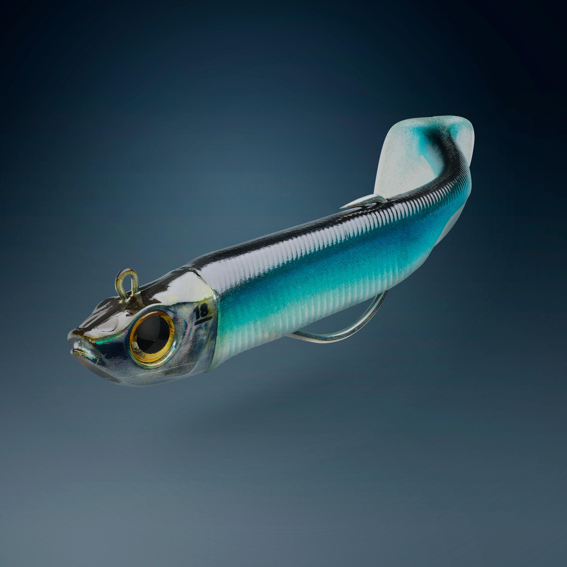 Set softbaits voor zeevissen Ancho 120 Texas shad ansjovis ayu/blauw 18 g 5/6