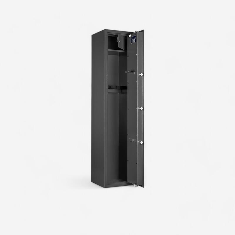 Armoire coffre fort Decathlon WF 145-5 pour 5 armes avec rack avancé et coffre intérieur