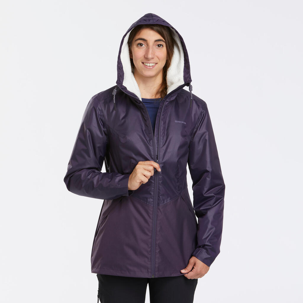 Women’s waterproof winter hiking jacket - SH100 -5°C