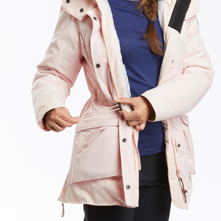 Куртка жіноча SH500 U-Warm для туризму, водонепроникна – Рожева