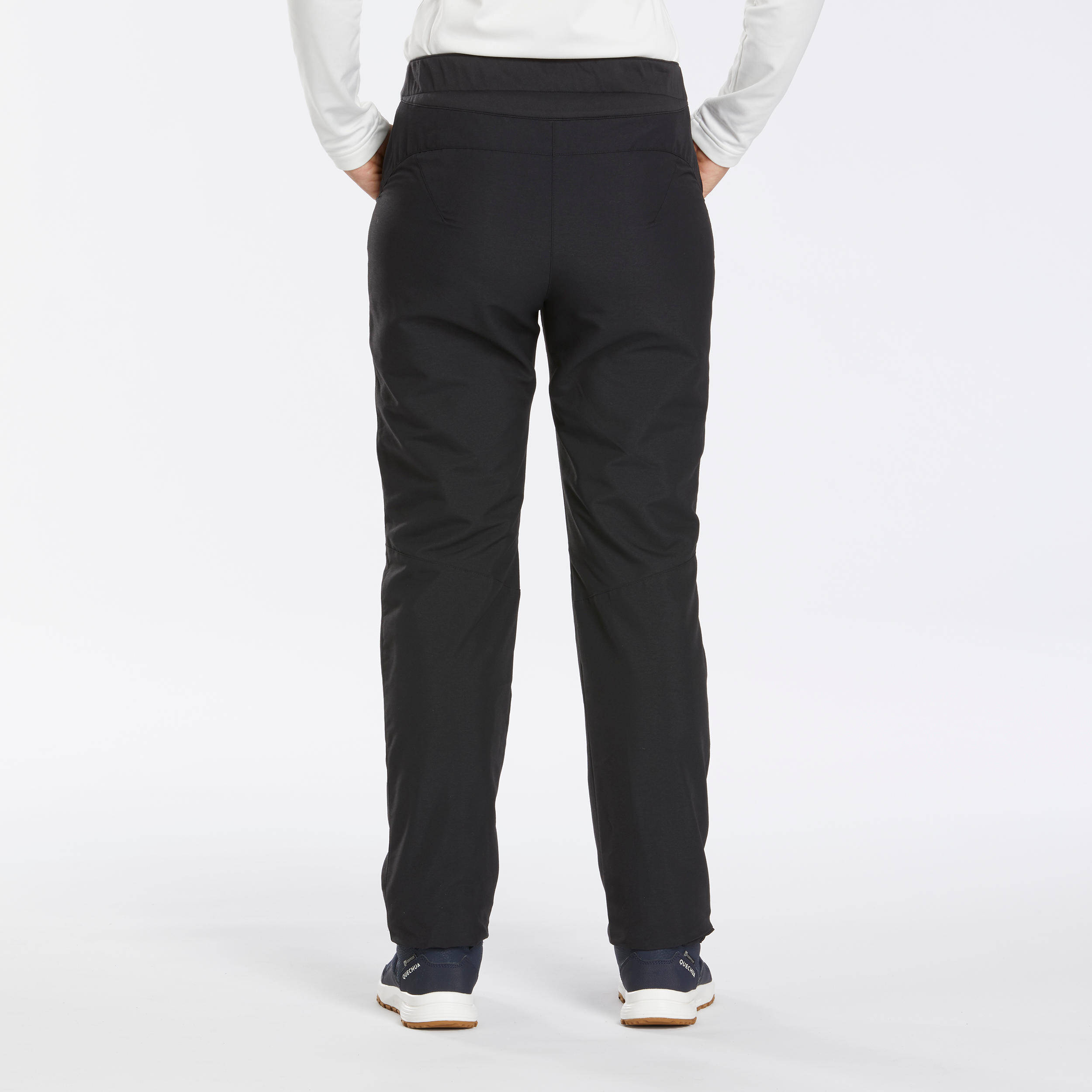 Women’s warm water-repellent hiking trousers NH100 - Black -  4