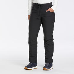 Pantalón de montaña y nieve mujer quechua sh100 u-warm negro