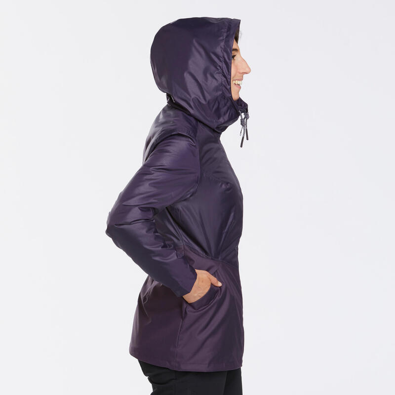 Waterdichte winterjas voor wandelen dames SH100 -5°C