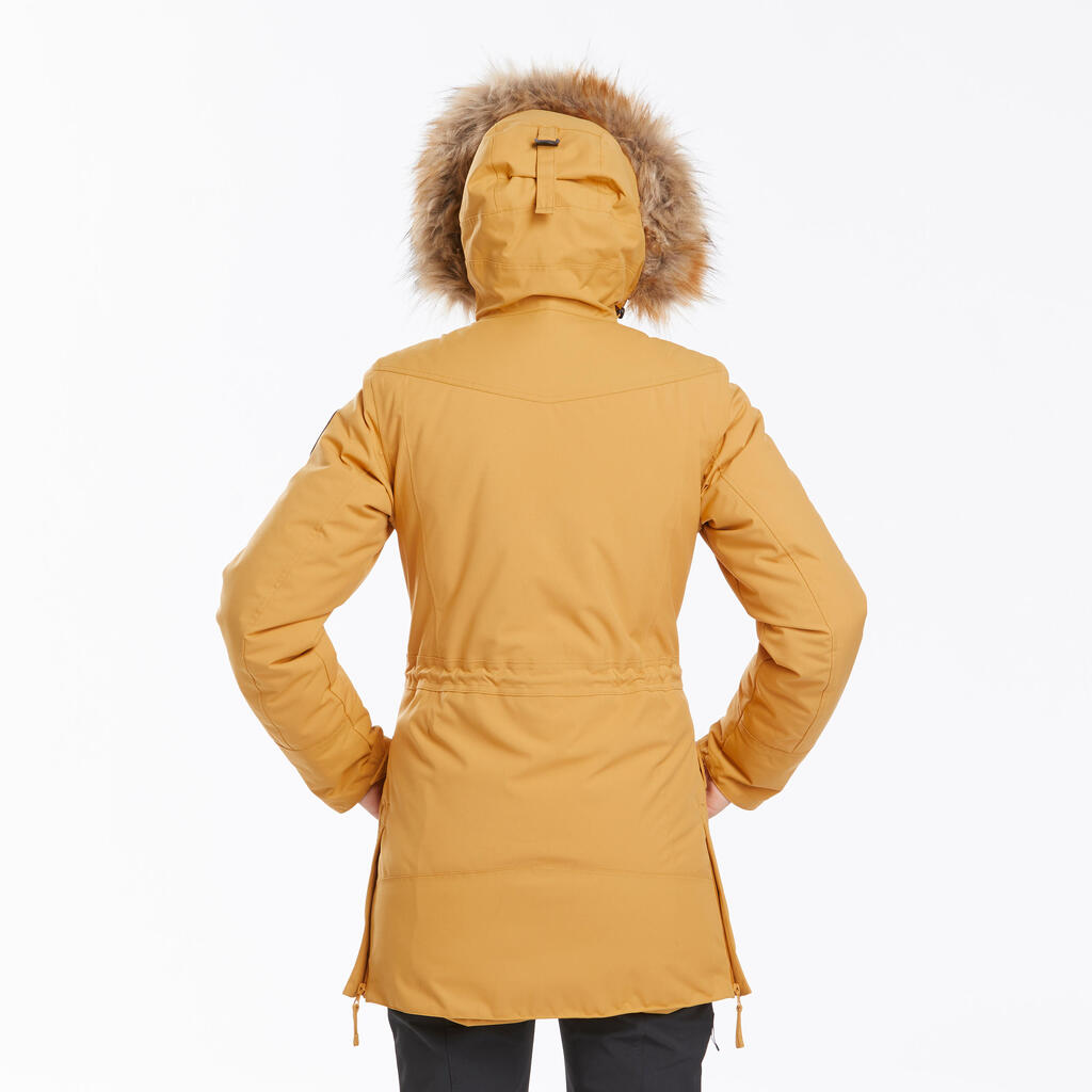 Moteriška ilga neperšlampama žieminė striukė „SH500 Ultra-Warm“, -20°C temperatūrai