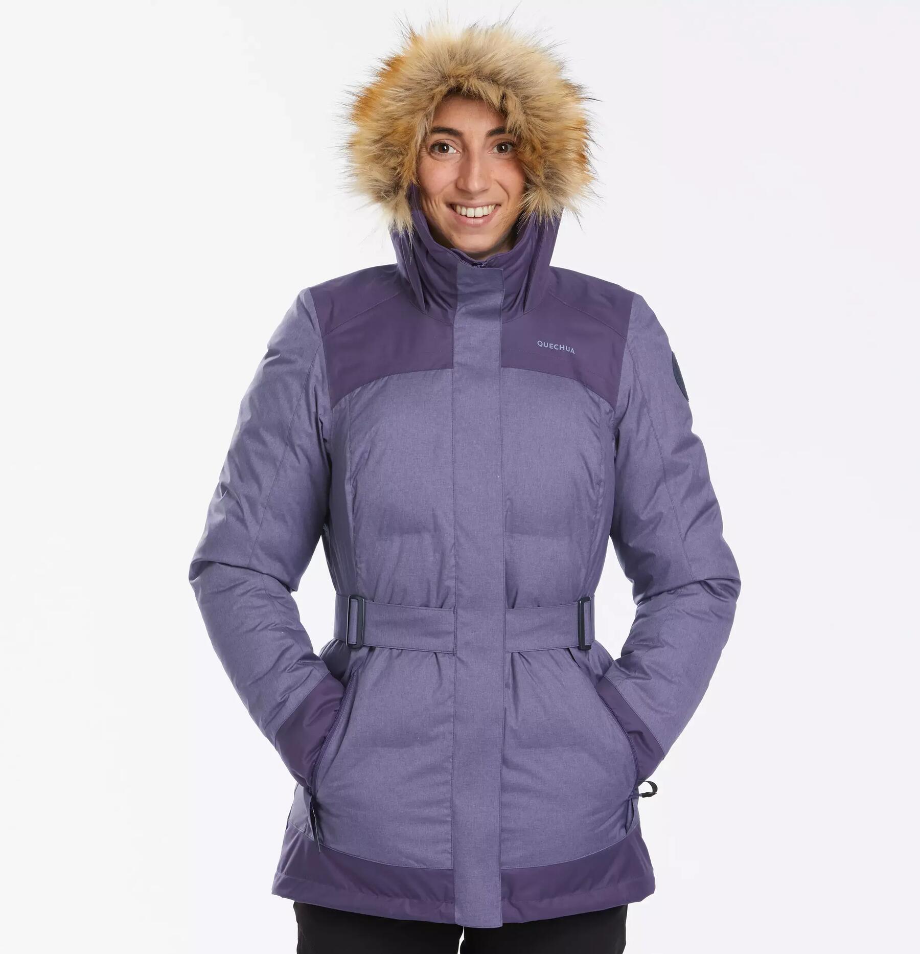 WOMEN’S LIGHT WARM WATERPROOF HIKING PARKA - SH500 X-WARM -15°C