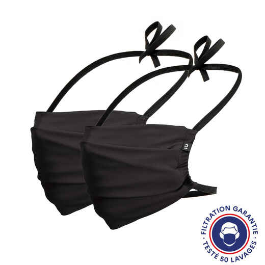 
      Adult Washable Covid-19 Barrier Mask Twin-Pack - Black
  