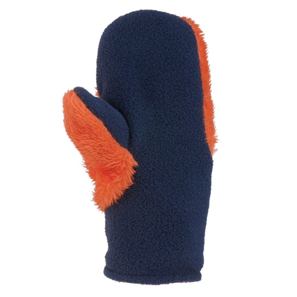 Sive pohodniške rokavice iz flisa z enim prstom SH100 za malčke