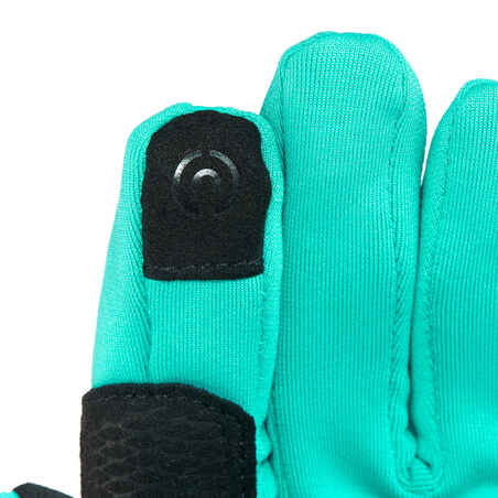 Handschuhe Winterwandern SH500 Stretch touchscreenfähig Kinder 6–14 J. schwarz