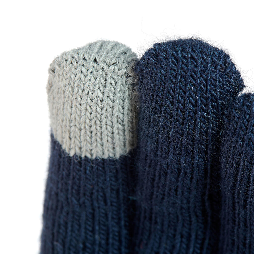 GUANTES TÁCTILES DE SENDERISMO - SH100 PUNTO - NIÑOS 4 - 14 AÑOS 
