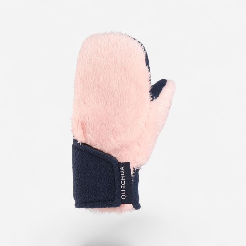 Moufles polaires enfant 18 mois - 4 ans, HIKE100 rose