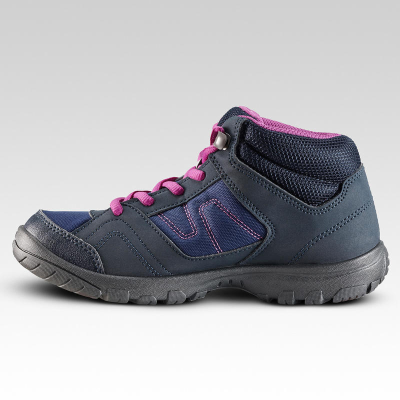 Kids' Hiking Boots MH100 Mid JR 35 to 38 Purple Decathlon